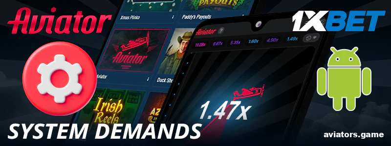 Android System Specs for 1xBet Aviator India