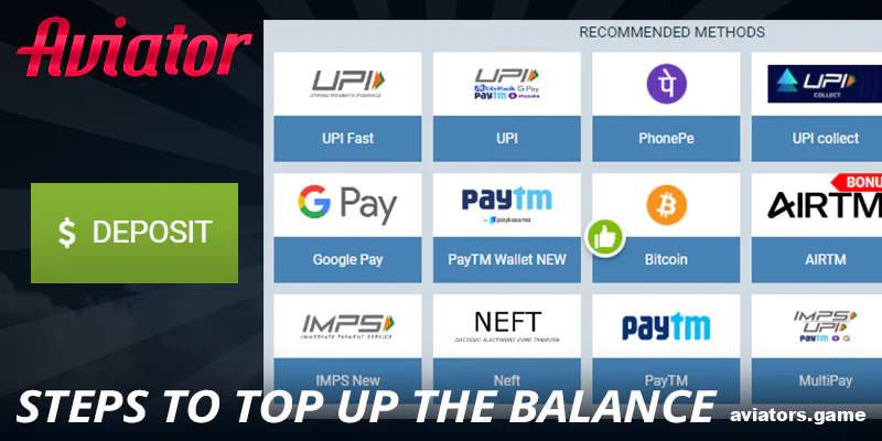 Guide to making deposits in 1xBet Aviator for Indian players