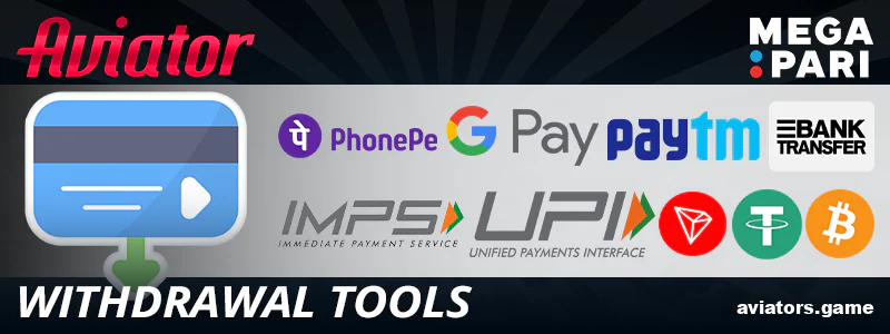 Available Withdrawal Methods for Megapari Aviator Users in India