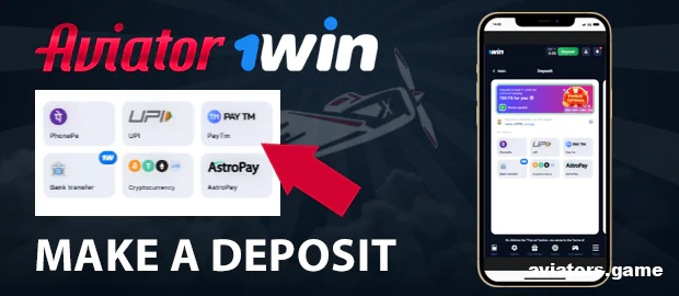 Make a deposit on 1Win