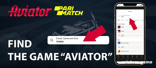 Locate Aviator within the Parimatch app library