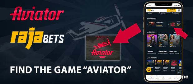 How to find the Aviator game within the Rajabets app