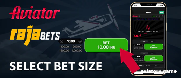 Pick the amount you want to wager for your Aviator round