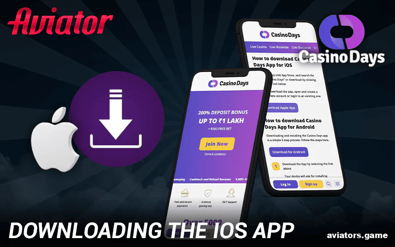 Downloading the Casino Days Aviator app for Apple devices