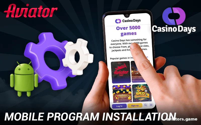 Android installation process for the Casino Days app
