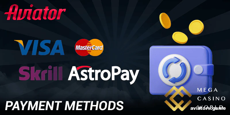 Available banking and transaction methods for the Mega Casino World mobile app