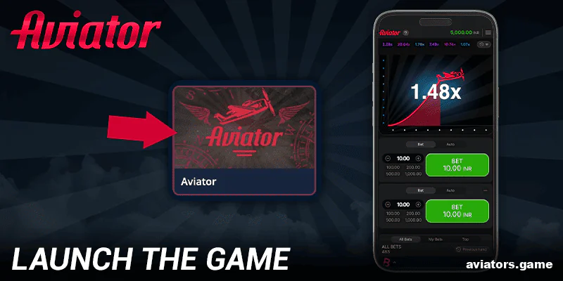 Tap on the Aviator game icon to launch the session.