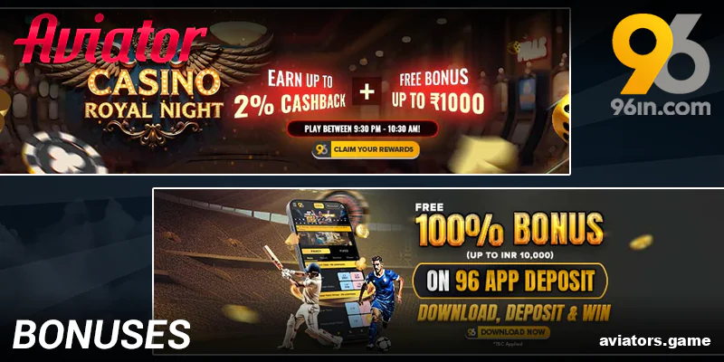 Promotions and Rewards for Indian 96in Aviator Players