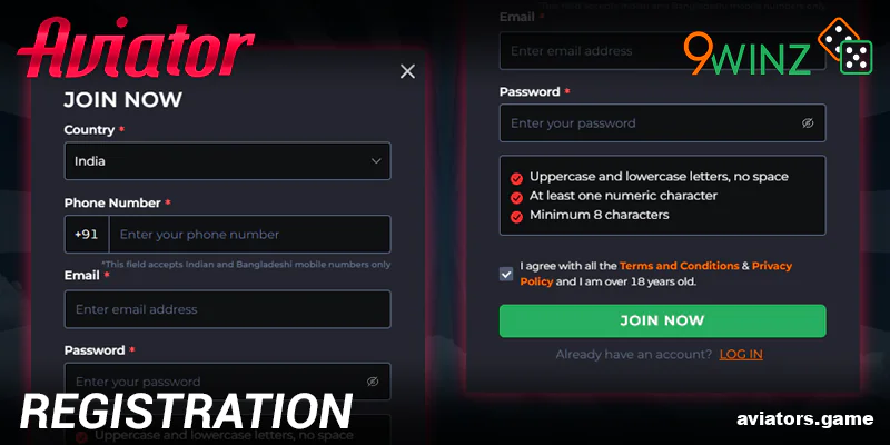 How to Create Your 9winz Aviator Account in India