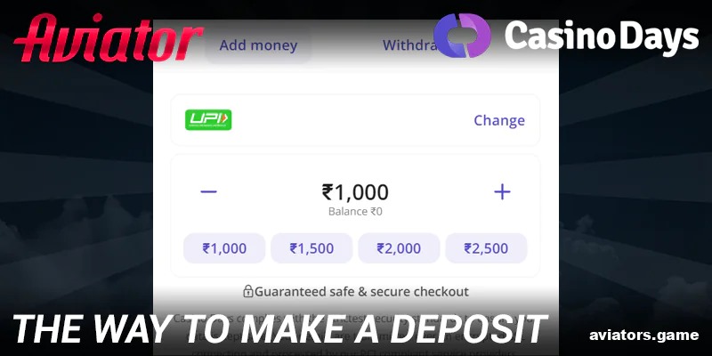 How to Add Funds to Your Casino Days Aviator Account in India