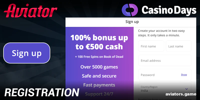 Setting Up Your Casino Days Aviator Account in India