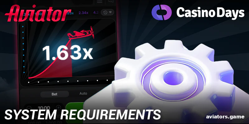 Minimum System Specs for the Casino Days Aviator India App
